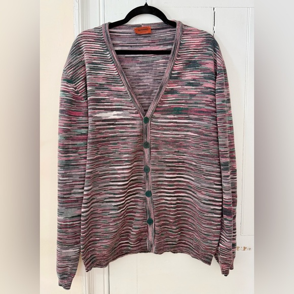 Sweaters - Genuine Missoni Pink and Grey Cardigan Sweater XL